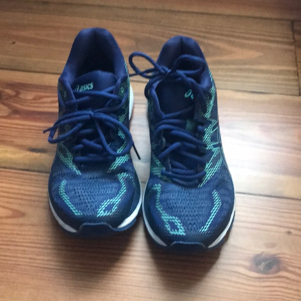 ASICS gel nimbus sz 8.5 navy and teal